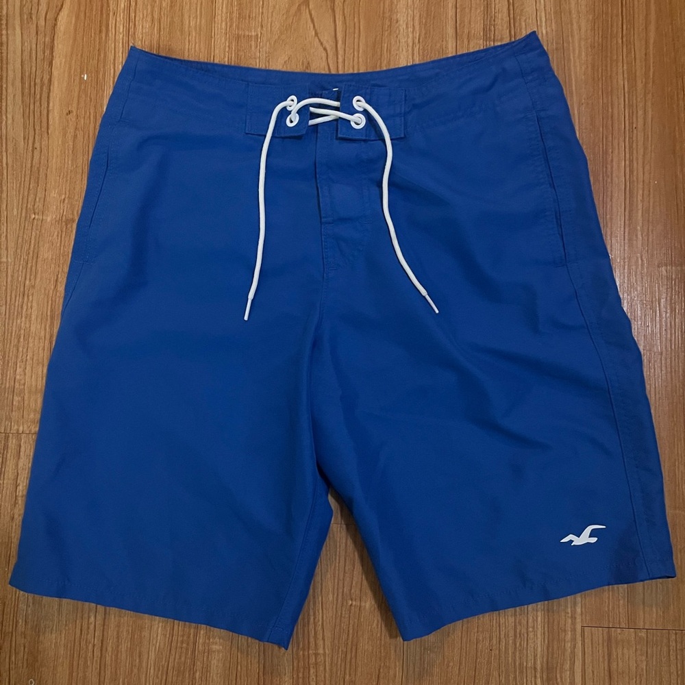 Hollister Men's Cobalt Blue Swim Board Shorts